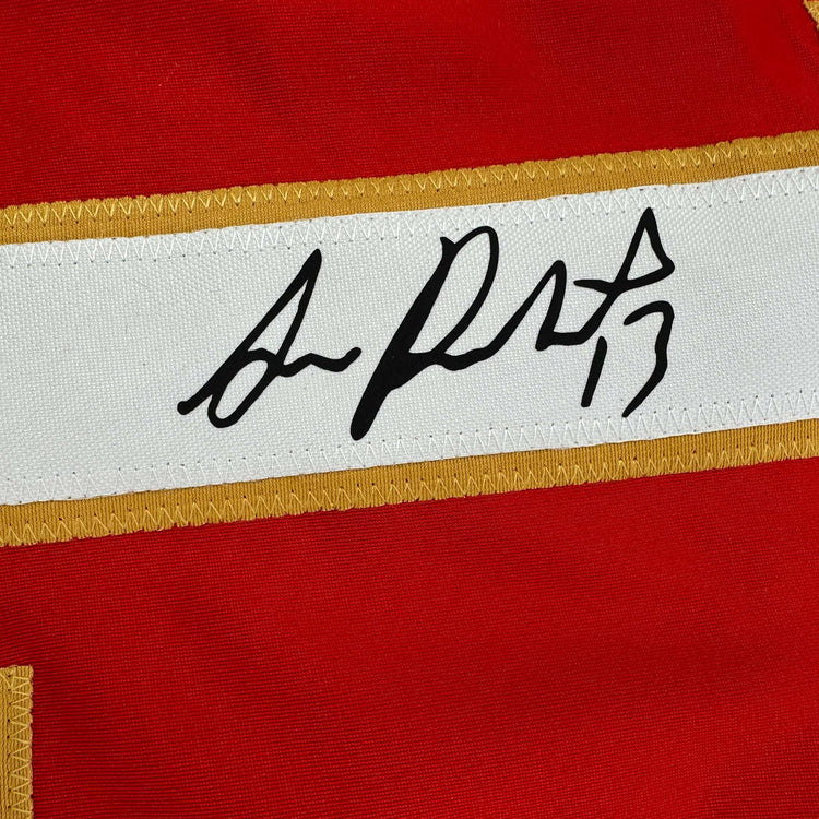 Framed Facsimile Autographed Sam Reinhart 35x39 Florida Red Reprint Laser Auto Hockey Jersey