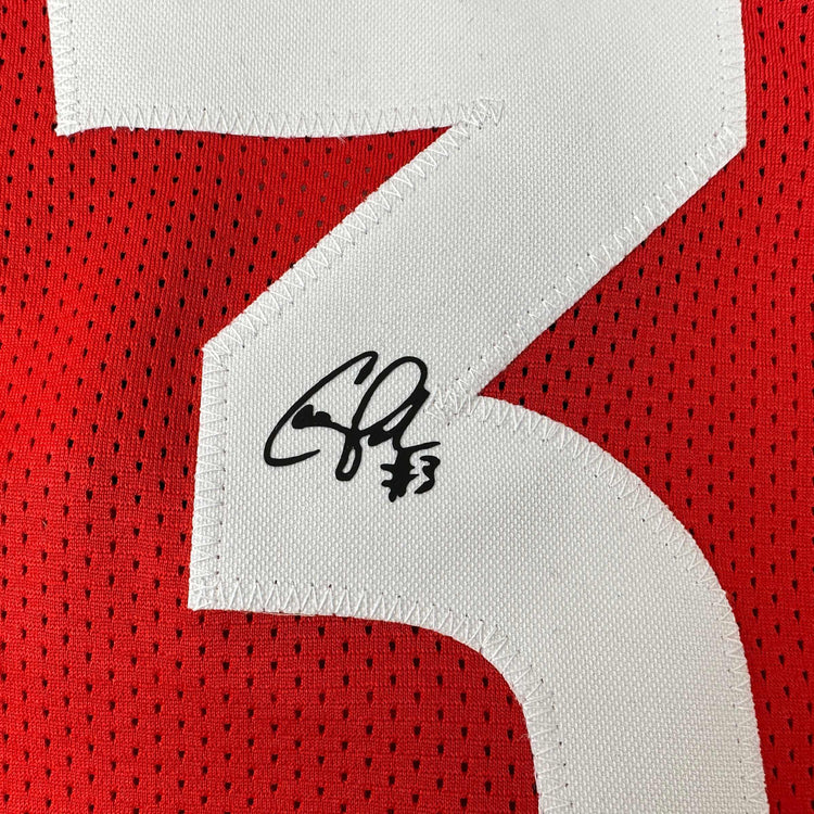 Facsimile Autographed Candace Parker Las Vegas Red Reprint Laser Auto Basketball Jersey Size Men's XL