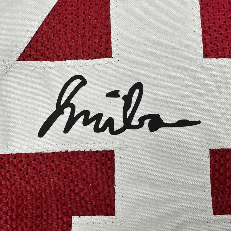 Facsimile Autographed Jalen Milroe Alabama Red Reprint Laser Auto College Football Jersey Size Men's XL