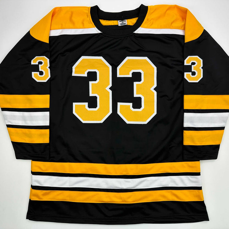 Facsimile Autographed Zdeno Chara Boston Black Reprint Laser Auto Hockey Jersey Size Men's XL