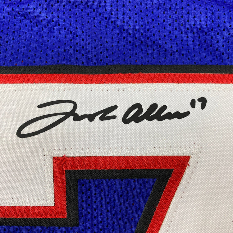 Facsimile Autographed Josh Allen Buffalo Blue Reprint Laser Auto Football Jersey Size Men's XL