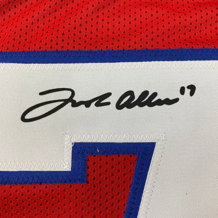 Facsimile Autographed Josh Allen Buffalo Red Reprint Laser Auto Football Jersey Size Men's XL