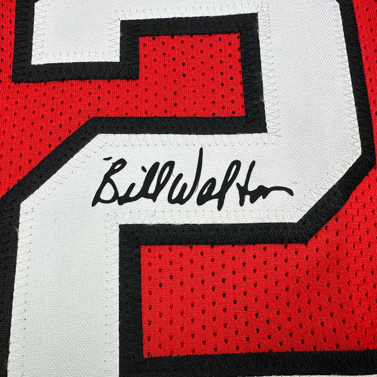 Facsimile Autographed Bill Walton Portland Red Reprint Laser Auto Basketball Jersey Size Men's XL