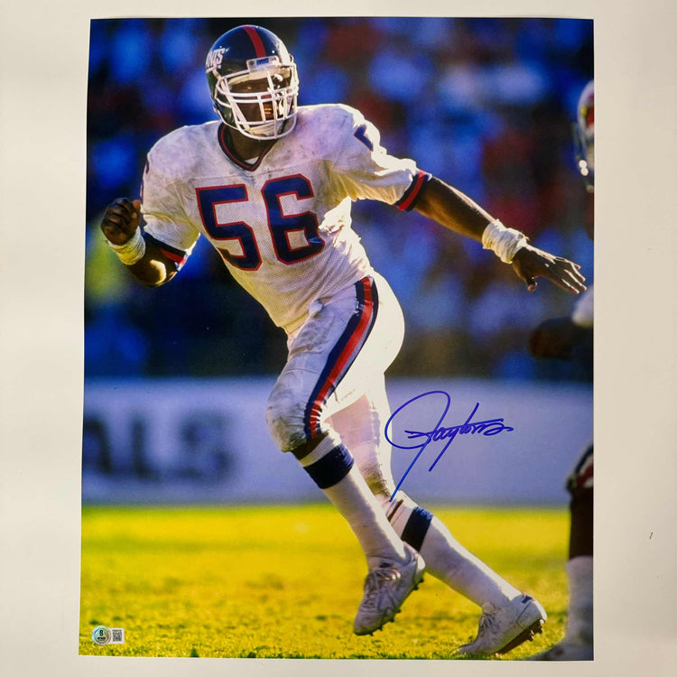 Autographed/Signed Lawrence Taylor New York Giants 16x20 Football Photo Beckett BAS COA #2