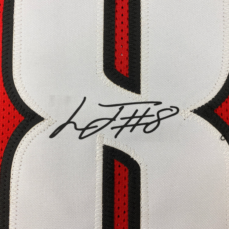 Facsimile Autographed Lamar Jackson Louisville Red Reprint Laser Auto College Football Jersey Size Men's XL