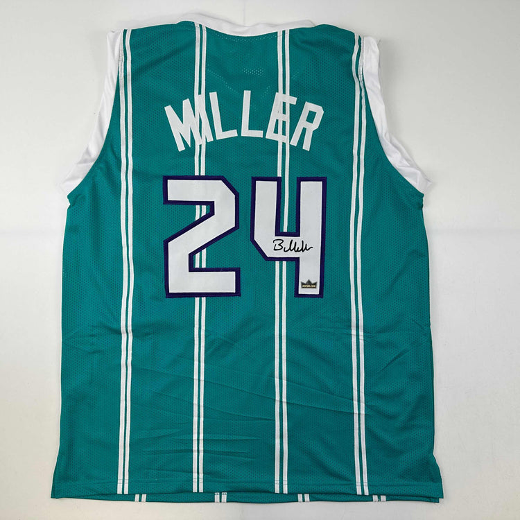 Facsimile Autographed Brandon Miller Charlotte Teal Reprint Laser Auto Basketball Jersey Size Men's XL