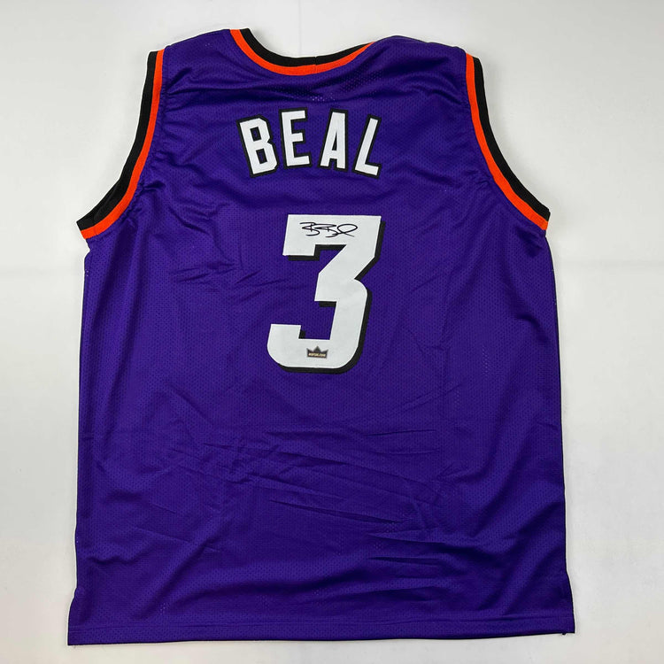 Facsimile Autographed Bradley Beal Phoenix Purple Reprint Laser Auto Basketball Jersey Size Men's XL