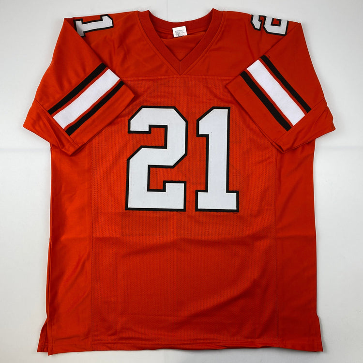 Facsimile Autographed Barry Sanders Oklahoma State Orange Reprint Laser Auto College Football Jersey Size Men's XL