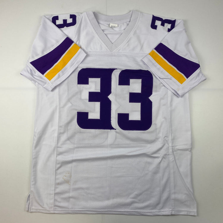 Facsimile Autographed Dalvin Cook Minnesota White Reprint Laser Auto Football Jersey Size Men's XL