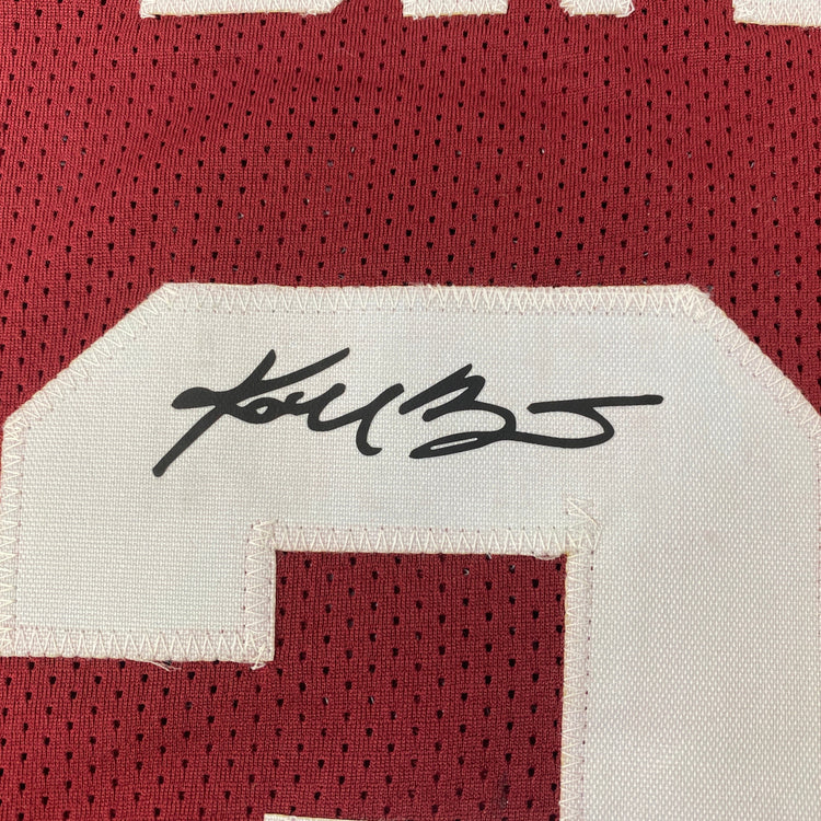 Facsimile Autographed Kobe Bryant Lower Merion Maroon Reprint Laser Auto High School Basketball Jersey Size Men's XL