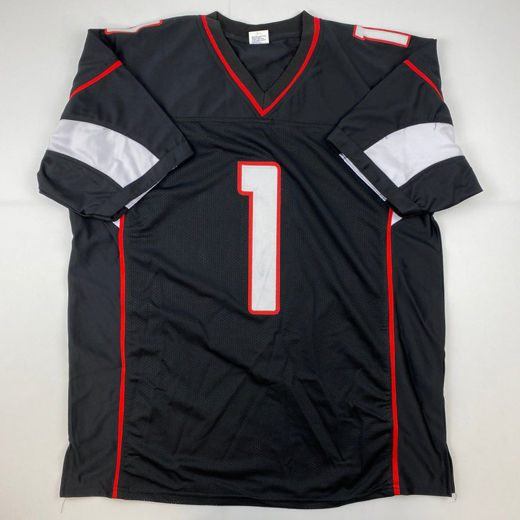 Facsimile Autographed Kyler Murray Arizona Black Reprint Laser Auto Football Jersey Size Men's XL