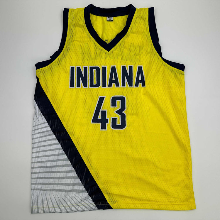 Facsimile Autographed Pascal Siakam Indiana Yellow Reprint Laser Auto Basketball Jersey Size Men's XL