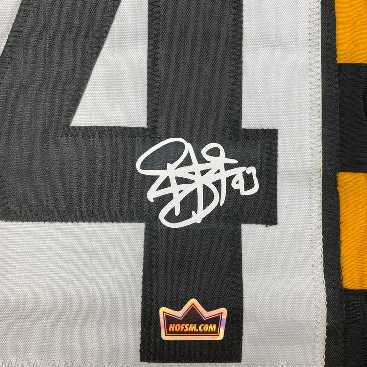 Facsimile Autographed Troy Polamalu Pittsburgh Bumble Bee Reprint Laser Auto Football Jersey Size Men's XL