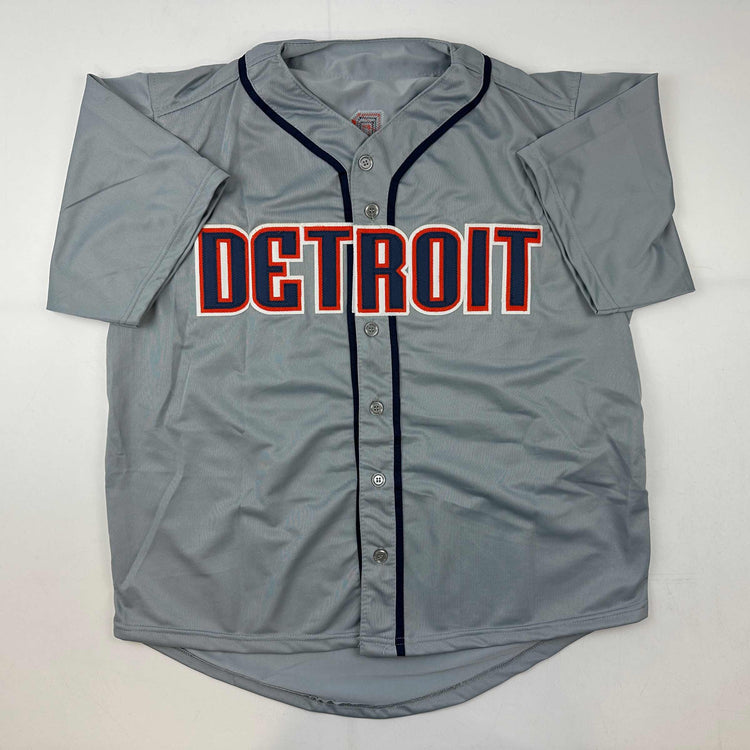Facsimile Autographed Miguel Cabrera Detroit Grey Reprint Laser Auto Baseball Jersey Size Men's XL