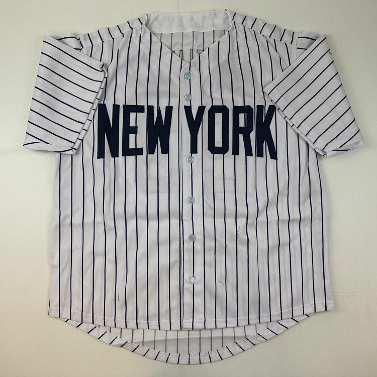 Facsimile Autographed Don Mattingly New York Pinstripe Reprint Laser Auto Baseball Jersey Size Men's XL