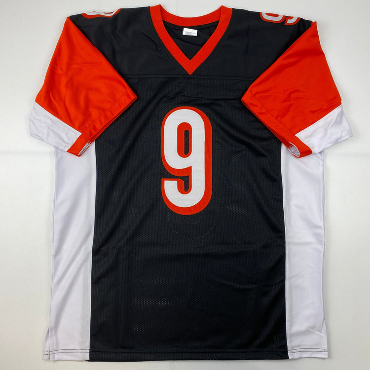 Facsimile Autographed Joe Burrow Cincinnati Black Rookie Reprint Laser Auto Football Jersey Size Men's XL