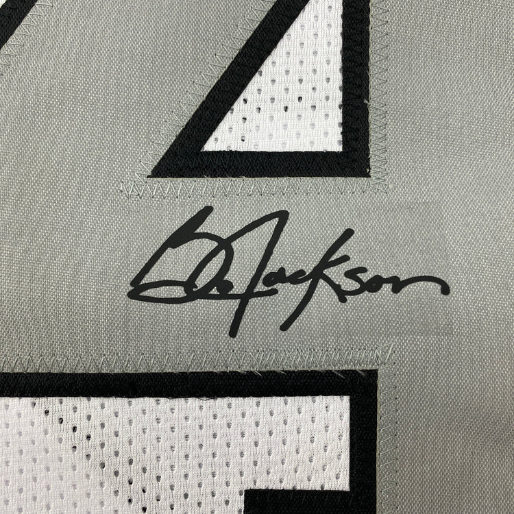 Facsimile Autographed Bo Jackson Oakland Las Vegas Color Rush White Reprint Laser Auto Football Jersey Size Men's XL