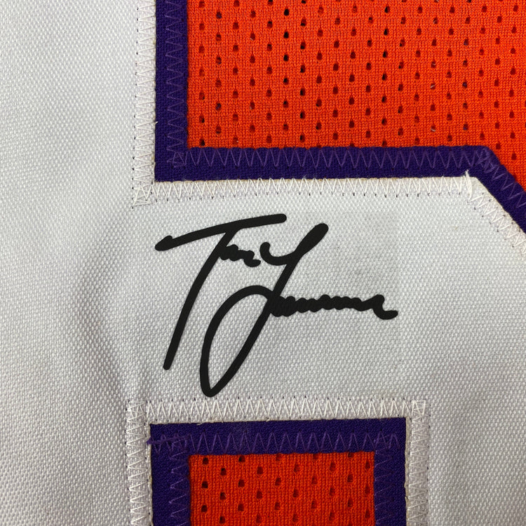 Facsimile Autographed Trevor Lawrence Clemson Orange Reprint Laser Auto College Football Jersey Size Men's XL