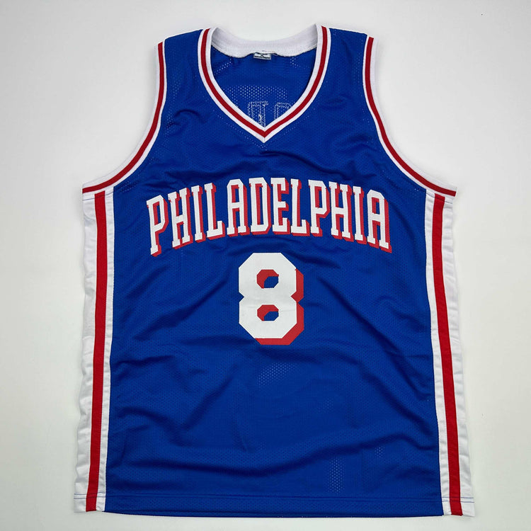 Facsimile Autographed Paul George Philadelphia Blue Reprint Laser Auto Basketball Jersey Size Men's XL