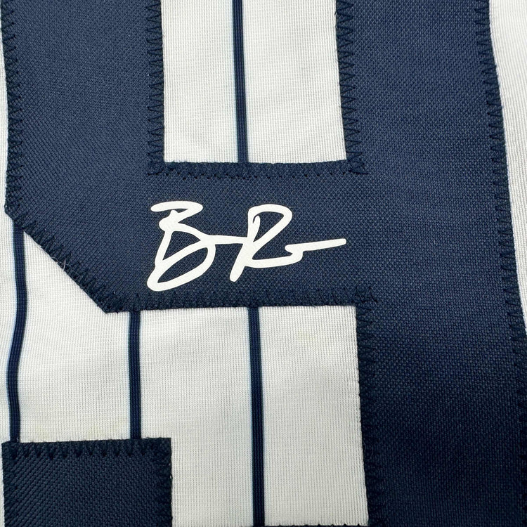 Facsimile Autographed Ben Rice New York Pinstripe Reprint Laser Auto Baseball Jersey Size Men's XL