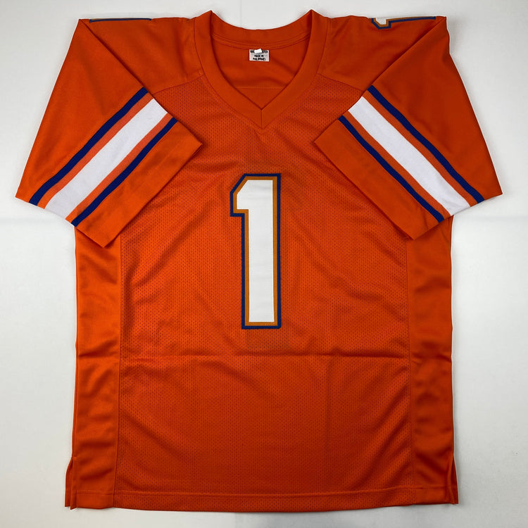 Autographed/Signed Kadarius Toney Florida Orange College Football Jersey JSA COA