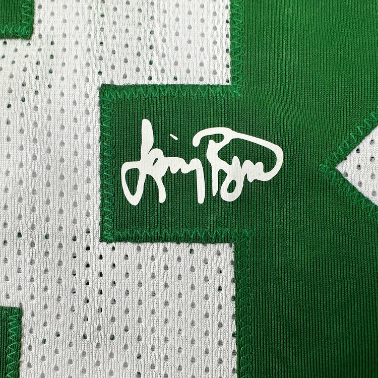Facsimile Autographed Larry Bird Boston White Reprint Laser Auto Basketball Jersey Size Men's XL