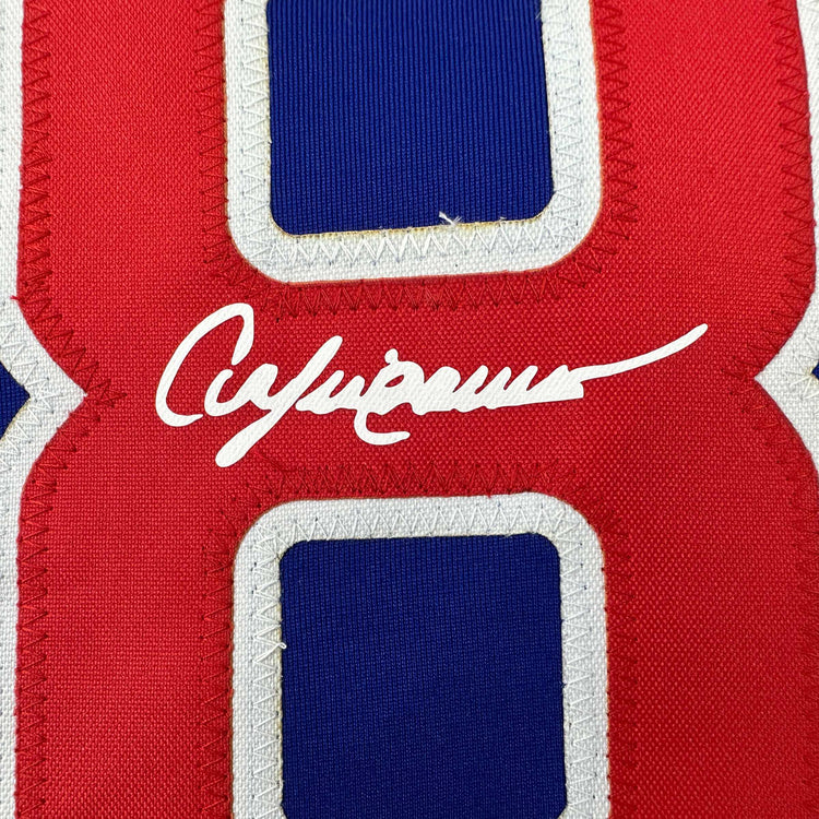 Facsimile Autographed Andre Dawson Chicago Blue Reprint Laser Auto Baseball Jersey Size Men's XL