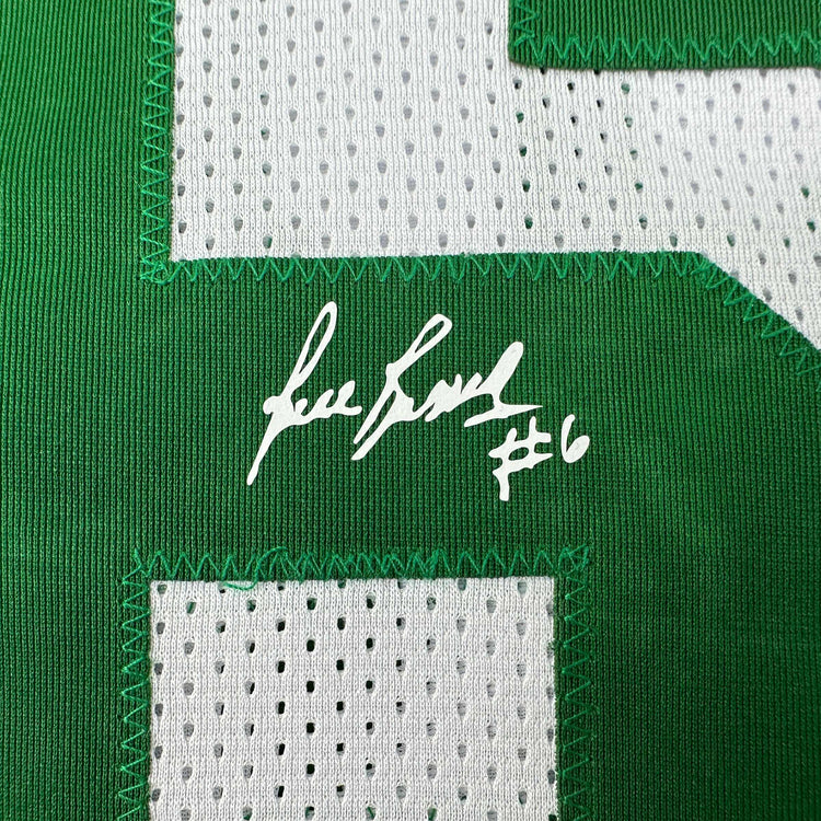 Facsimile Autographed Bill Russell Boston White Reprint Laser Auto Basketball Jersey Size Men's XL