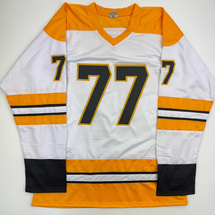 Autographed/Signed Ray Bourque Boston White Hockey Jersey JSA COA