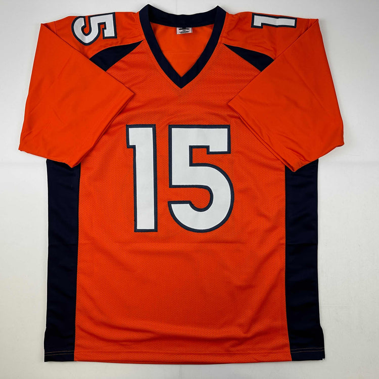 Autographed/Signed Brandon Marshall Denver Orange Football Jersey Beckett BAS COA
