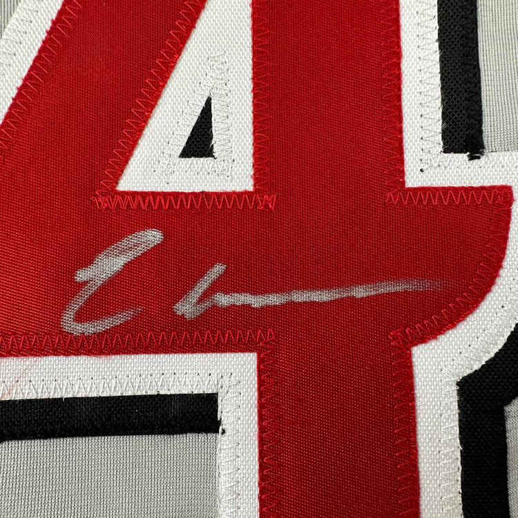 Autographed/Signed Elly De La Cruz Cincinnati Grey Baseball Jersey Beckett BAS COA