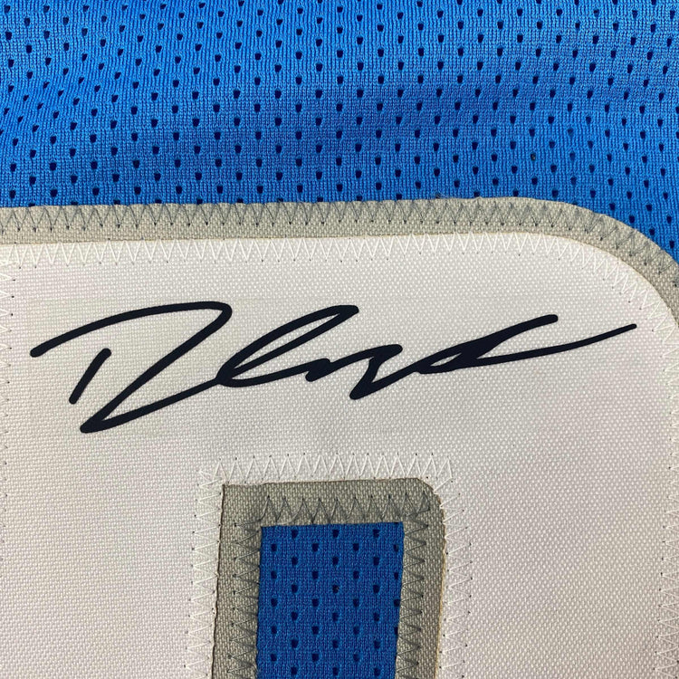 Facsimile Autographed D'Andre Swift Detroit Blue Reprint Laser Auto Football Jersey Size Men's XL
