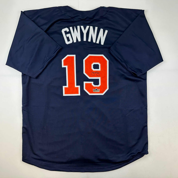 Facsimile Autographed Tony Gwynn San Diego Blue Reprint Laser Auto Baseball Jersey Size Men's XL