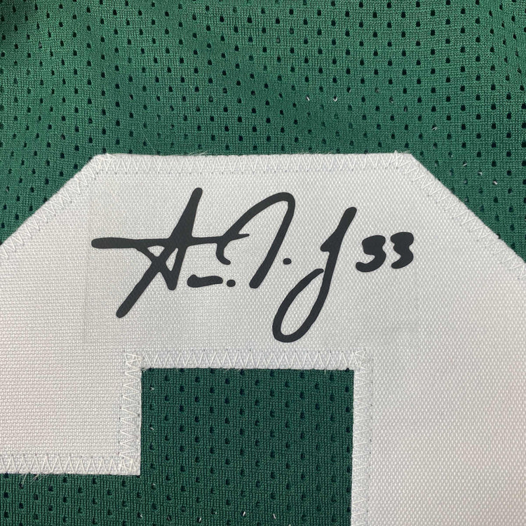 Facsimile Autographed Aaron Jones Green Bay Green Reprint Laser Auto Football Jersey Size Men's XL