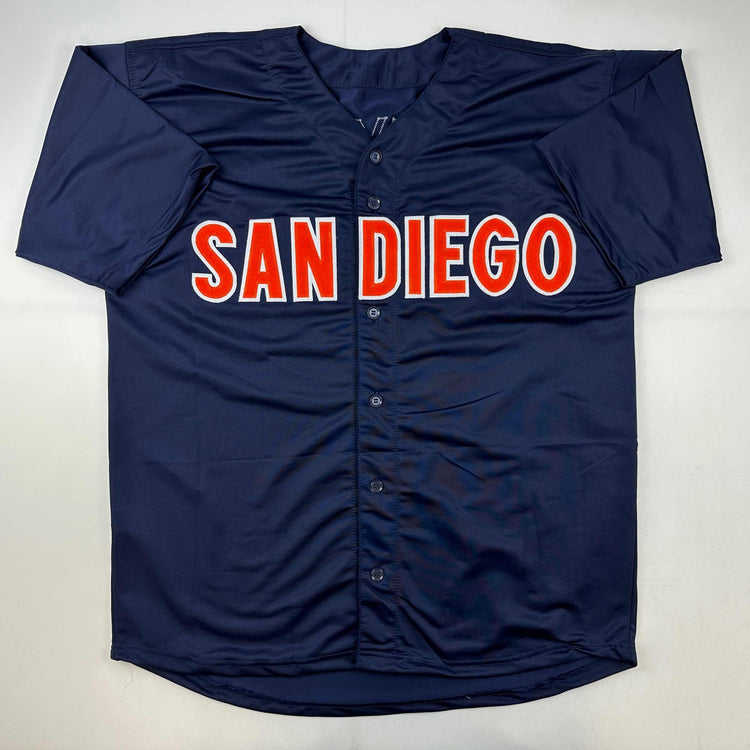 Facsimile Autographed Tony Gwynn San Diego Blue Reprint Laser Auto Baseball Jersey Size Men's XL
