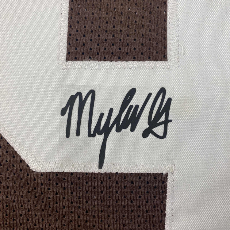 Facsimile Autographed Myles Garrett Cleveland Brown Reprint Laser Auto Football Jersey Size Men's XL