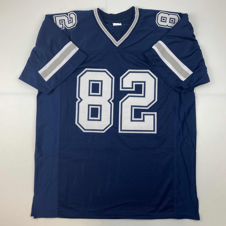 Facsimile Autographed Jason Witten Dallas Blue Reprint Laser Auto Football Jersey Size Men's XL