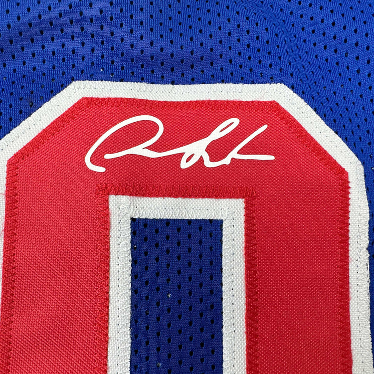Facsimile Autographed Dennis Rodman Detroit Blue Reprint Laser Auto Basketball Jersey Size Men's XL