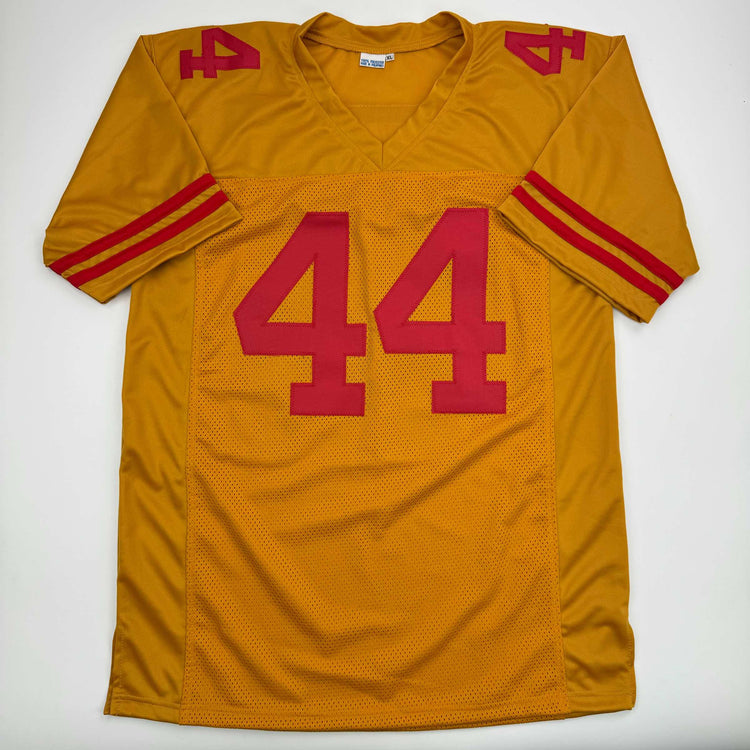 Autographed/Signed Kyle Juszczyk San Francisco Gold Football Jersey Beckett BAS COA