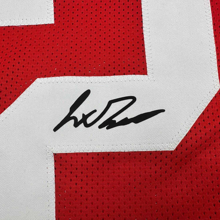 Facsimile Autographed Jaxson Dart Ole Miss Red Reprint Laser Auto College Football Jersey Size Men's XL