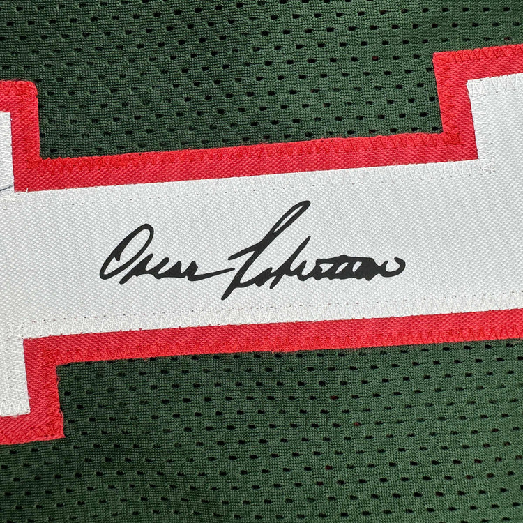 Facsimile Autographed Oscar Robertson Milwaukee Green Reprint Laser Auto Basketball Jersey Size Men's XL