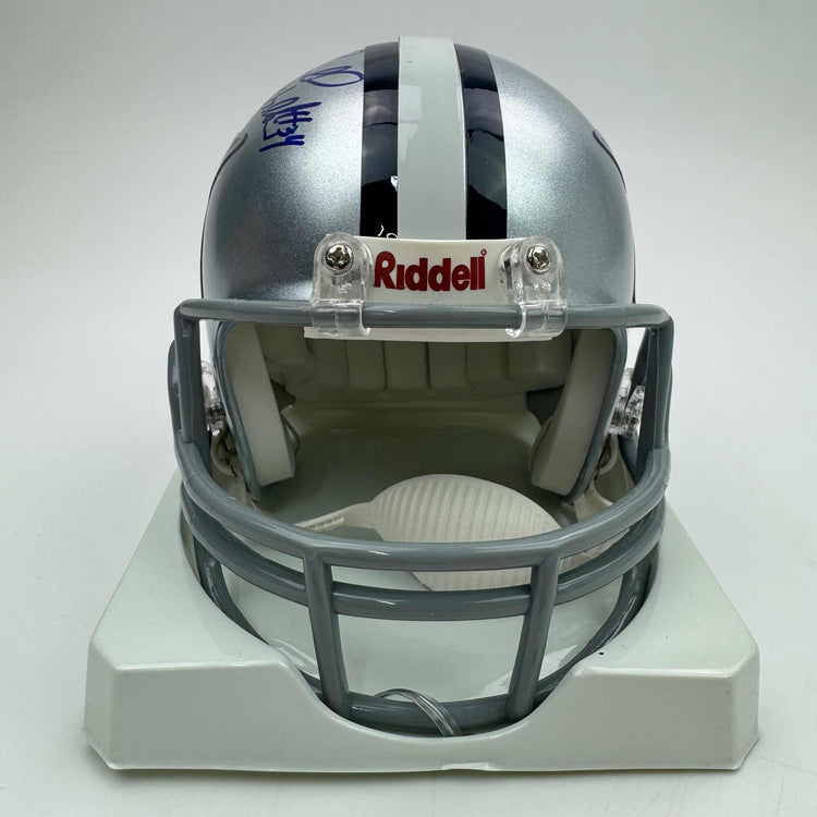 Autographed/Signed Herschel Walker Dallas Cowboys Mini Football Helmet PSA COA