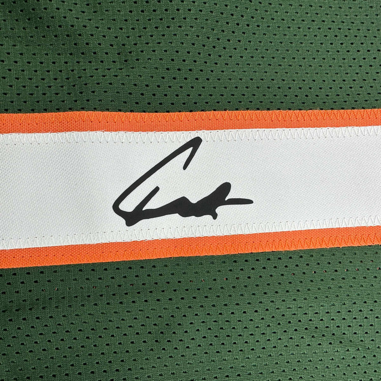 Facsimile Autographed Cameron Cam Ward Miami Green Reprint Laser Auto College Football Jersey Size Men's XL