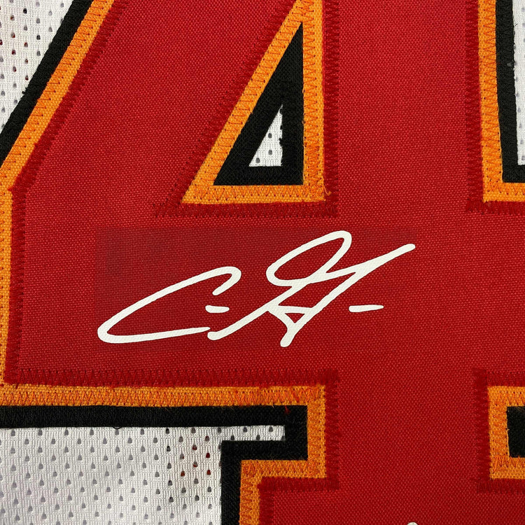 Facsimile Autographed Chris Godwin Tampa Bay White Reprint Laser Auto Football Jersey Size Men's XL
