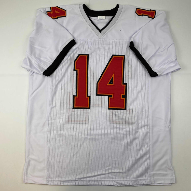 Facsimile Autographed Chris Godwin Tampa Bay White Reprint Laser Auto Football Jersey Size Men's XL