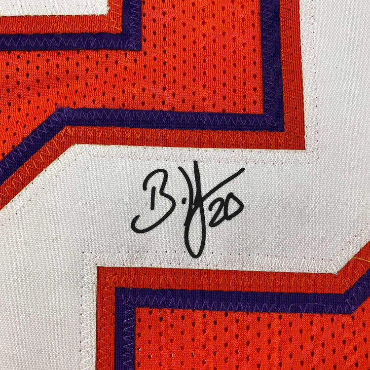 Facsimile Autographed Brian Dawkins Clemson Orange Reprint Laser Auto College Football Jersey Size Men's XL