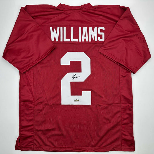 Facsimile Autographed Ryan Williams Alabama Red Reprint Laser Auto College Football Jersey Size Men's XL