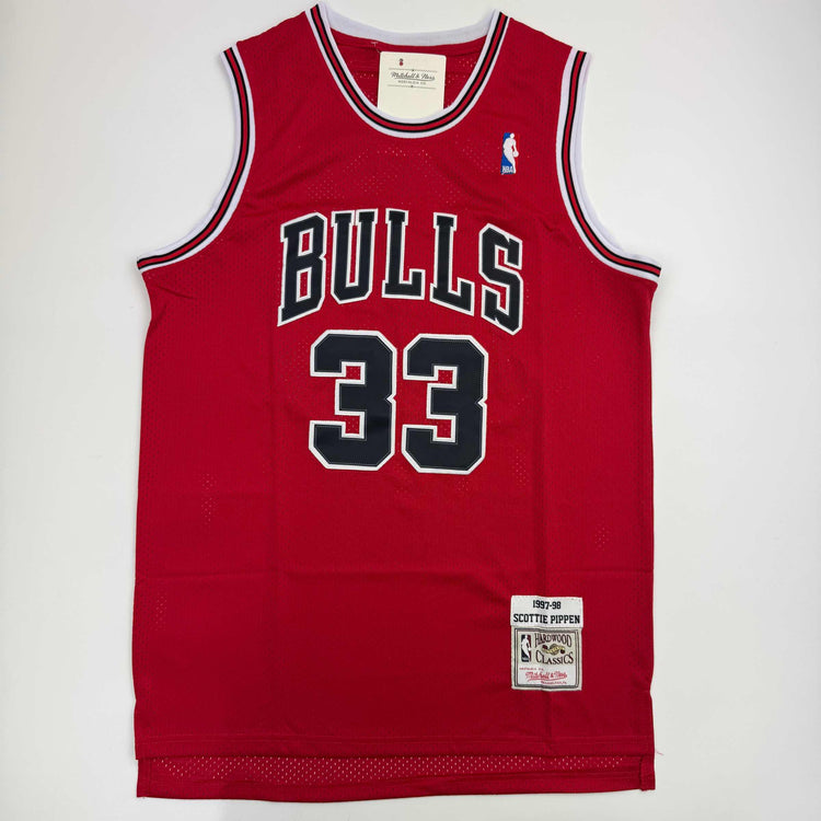 Autographed/Signed Scottie Pippen Chicago Red Basketball Jersey Beckett BSA COA