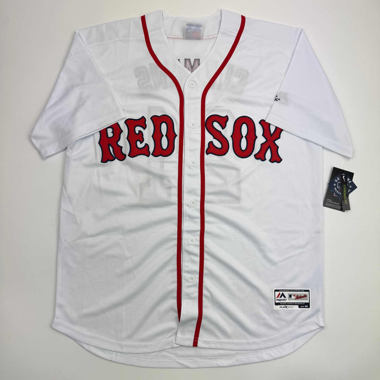 Autographed/Signed Roger Clemens "Rocket" Boston White Baseball Jersey JSA COA