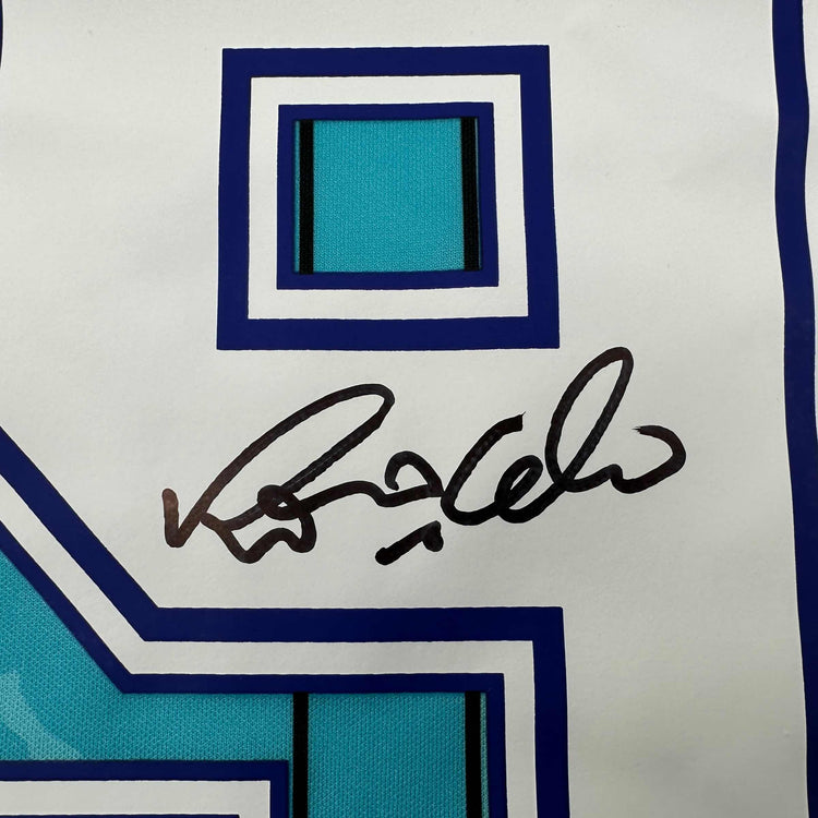 Autographed/Signed Ronaldo Nazario FC Barcelona 1996-97 Teal Soccer Jersey Beckett BAS COA